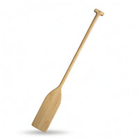 2 Pieces Single-Piece Wooden Boat Paddle Natural Wood Paddle with Top Handle Traditional Smooth for Boaters, Paddlers, Boating, Nautical Decor