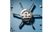 Central Mounting Hole Metal Wire Undesired Growth Cutter Head Silver-Colored Circular Grass Cutter Attachment