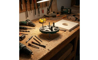 Multi-Blade Adjustable Hole Cutter Carbon Steel Adjustable Circle Cutter Burr-Clean Hole Saw with Hex Shank Wear-Resistant for Woodworkers, Diyers, Electricians, Woodworking, Drywall Installation, Home Renovation