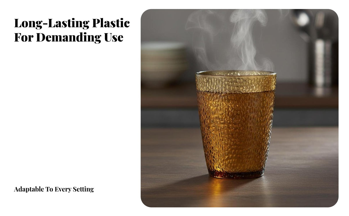 Shatterproof Tumbler Heat Resistant Acrylic Beverage Cup Sturdy Shatterproof Drinking Cup for Restaurant Owners, Seniors, Taverns, Kitchen, Home