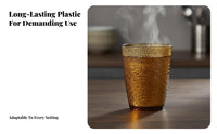 Shatterproof Tumbler Heat Resistant Acrylic Beverage Cup Sturdy Shatterproof Drinking Cup for Restaurant Owners, Seniors, Taverns, Kitchen, Home