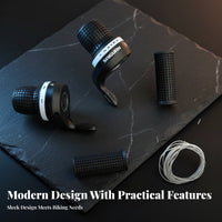 Mountain Bike Grip Gear Selector Effortless Shifting Cycle Twist Gear Selector Handlebar Gear Controls Easy to Install Wide
