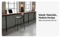 Retro Design utilitarian supportrest Stool Minimalist & design Lowspine support High Stool Sturdy Frame Bar Chair Built-in Footrest for homeowners, Business Owners, Interior Designers, Restaurant, Counter, Kitchen, Patio