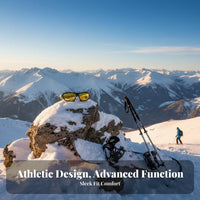 Windproof Cycling Proceed Ggles Full-Coverage Cycling Glasses Polarized Sport Sunglasses Glare-Reducing for Men, Skiing, Hiking