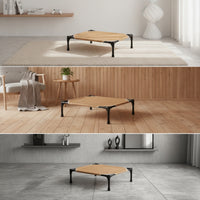 Indoor Raised Pet Bed Low-Height Elevated Dog Bed Breathable Pet Cot with Iron Frame Sturdy for Dogs, Cats, Young Dogs, Living Room, Bedroom