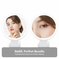 Double-Sided Lighted Mirror Lighted Enlarging Mirror Battery-Operated Vanity Accessory for Makeup Users, Women, Dressing Table, Bedroom