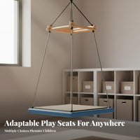 Vestibular Stimulation Suspended Platform Swing Long-Lasting Construction Adjustable Hanging Seat Soft and Sturdy Indoor Play Equipment Easy Installation for Children, Toddlers, Occupational Therapists, Kindergartens, Playrooms, Playroom, Bedroom