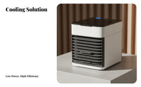 3-in-1 Function Portable Air Conditioner Fan Energy Saving USB Mini Air Cooler Quiet Operation for Office Workers, Students, Desk, Dorm Room