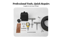 32 Pieces Easy Storage Flat Tire Repair Kit Portable Case Flat Tire Repair Set Compact for Truck Owners, Roadside Emergency, Overlanding