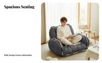 Space-Saving Design Adjustable Tatami Sofa Bed Luxuriously Soft and Comfortable Convertible Lounger Chair Thickly Padded Indoor Furniture No Assembly Required for Apartment Dwellers, Overnight Guests, Bay Window, Small Apartments, Dorm Room