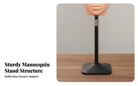 Female Head Model Display stand Mannequin Head Stand Hat Display Mannequin for Hair Stylists, Cosplayers, Salon, Retail Store