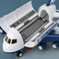 Airplane toy extra large 41X37X20cm with light & music function for boys kids birthday gift