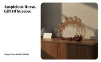 Symbol of Success Chinese Design Horse Ornament Housewarming Gift 8 Horses Statue Good Luck Charm 8 Horses Resin Statue Luxury Design for Business Owners, Homeowners, Art Collectors, Living Room, Office, Desktop, Entrance Hall
