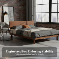 Slatted Single Bed Frame Minimalist Design Slatted Bed Frame No Box foundation Needed Bedroom Furniture for Apartment Dwellers, Individuals, Dorm Room