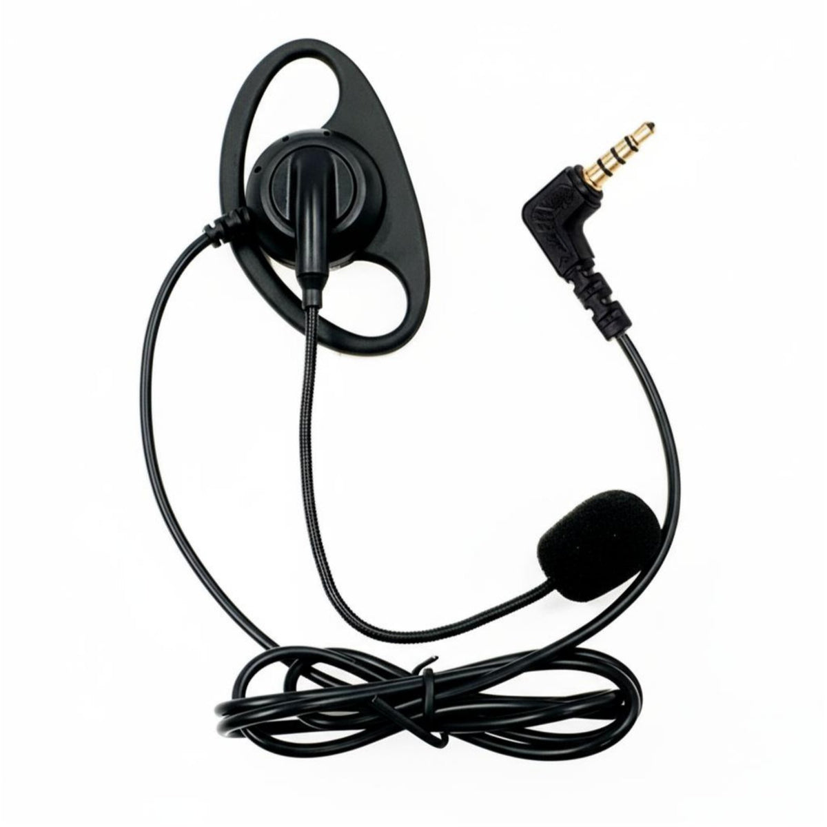 Headset with Audio Pickup Wired Ear Hook Headset Flexible One Ear Headphone for Tour Tourists
