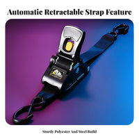 High-Strength Strapping Automatic Tie-down Strap Tangle-Tangle-Resistant 2-Inch Heavy-Duty Lashing Strap Easy to Use for Campers, Hauling
