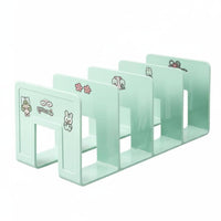 Transparent Look L-Shaped Bookend Space Saving Desktop Stand Minimalist Design Shelf Partition Non-Slip Base for Students, Book Lovers, Office Workers, Desk, Study Room, shelf unit, Library