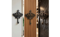 Easy to Install Crown Wall Hook Metal Decorative Wall Hook Space-Saving Hardware Vintage for Entryway, Bedroom