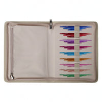 Flexible Interchangeable Knitting Needle Set Zippered Interchangeable Knitting with Cables Portable Compact for Knitters, Crafters, Makers, Travel, Home Craft Room