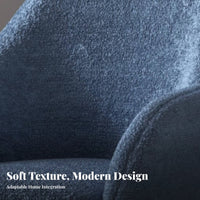 Soft Upholstery Upholstered Armchair Versatile Aesthetic Upholstered Tub Chair Ergonomic Design Accent Seating Long-Lasting Frame for Business Owners, Pale Ice Managers, Balcony, Reading Nook, Living Room, Reception Area