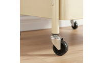 Mobile Bedside Table Space-Saving Design Sofa End Table with Wheels Easy to Clean Rolling Storage Rack for Kitchen, Office