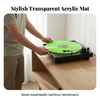 Acrylic Turntable Mat Anti-Static 12 Inch Vinyl Player Mat Universal Fit