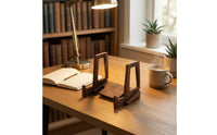 Adjustable Book Rest Slanted Wooden Book Stand Tabletop Recipe Books Holder for Readers, Cooks