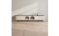Luxury Look Coffee Table and TV Stand Set Modern Minimalist TV Stand and Coffee Table Set Clean Lines Home Furniture