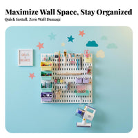 Wall Mounted Pegboard Space Saving Pegboard Panel Easy Installation Drill Storage Rack for Homeowners, Craftsmen, Workshop, Craft Room, Workbench