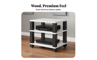 Heavy Duty Construction Multi-Tier Amplifier Stand Modern Simple Design Home Theater Equipment Rack Warp-Resistant AV Component Rack Easy Assembly for Audiophiles, Living Room