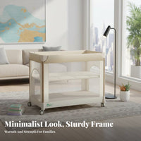 Folding Bedside Sleeper Multi-Functional Portable Infant Bed with Wheels Folding Baby Infant Bed Installationtallation