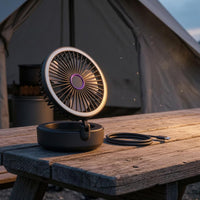 Five Speed Settings Rechargeable Portable Fan Wide-Angle Air Movement Cooling Device