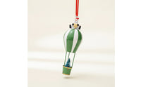 Festive Christmas Hot Air Balloon Ornament Lightweight Balloon Ornament with Santa Artisanal for Window Display