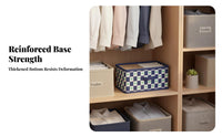 Foldable Closet Container Space Saving Organizer Box easy-pull Handle for Adults