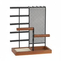 Necklace and Earring Wooden Base Base Jewelry Display Rack Decorative Earring Display Stand for Bedroom
