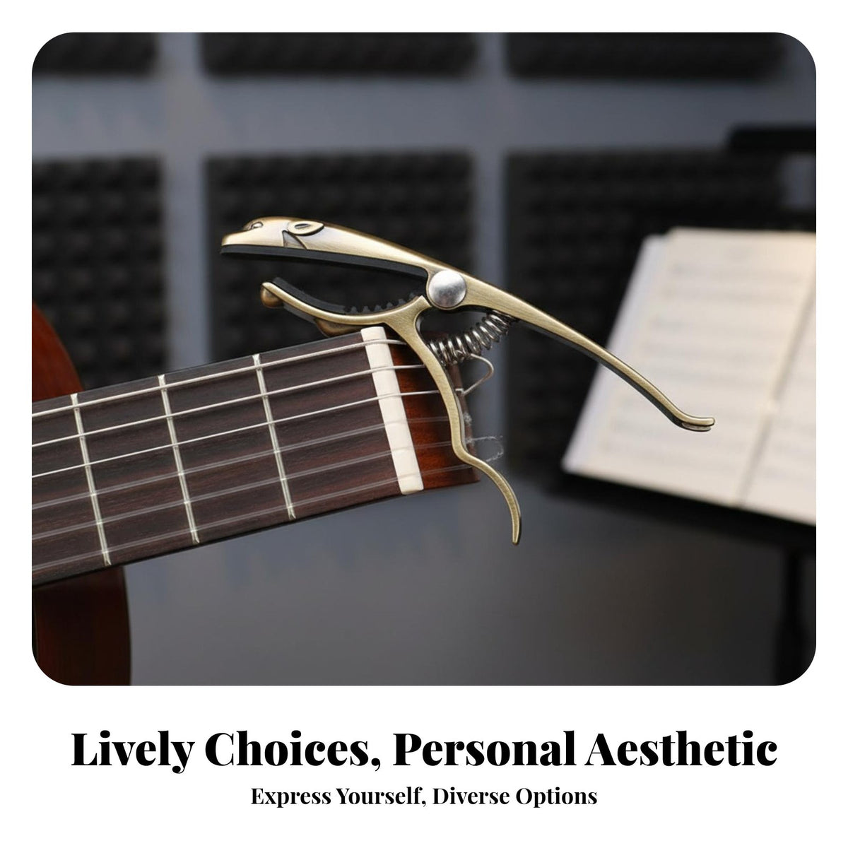 Acoustic   Capo Metal   Capo Ergonomic Grip Musical Instrument Accessory for Beginners, Songwriting