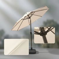 Center-Pole Umbrella Rain-Resistant Umbrella with Crank Handle Large for Guesthouse Owners, Market Vendors, Patio, Courtyard, Beach