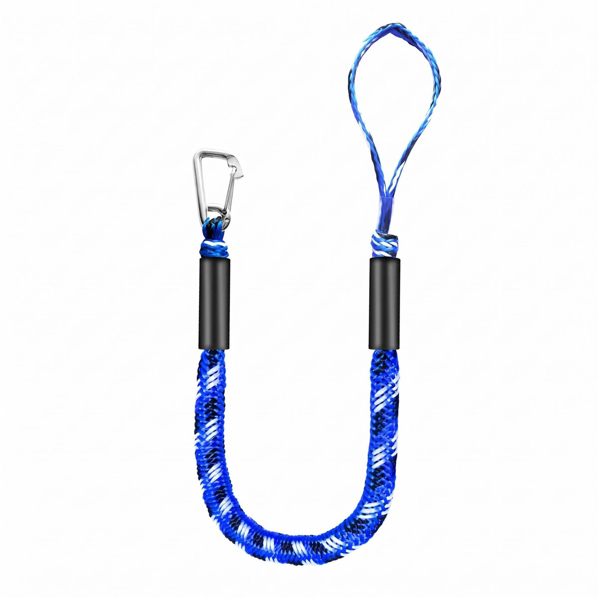 Shielding Sleeves Bungee Dock Line Metal Hook Bungee Mooring Rope Braided Shock-Absorbing Dock Line for Anchor