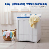 Semi-Automatic Twin Tub Washing Machine, Large Capacity, Home Laundry, Infant Care, Integrated Rotation