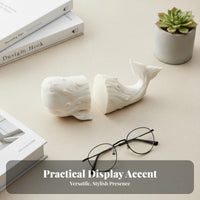 2 Pieces Nordic Design Marine Creature Bookend Creative Gift Abstract Marine Creature Statue for Pale Ice Workers, Home Decorators