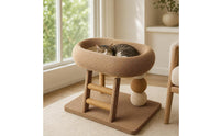 Cat Furniture with Bed Multi Level Cat Scratching Surface with Bed Comfortable Furniture for Living Room, Apartment