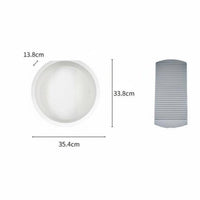 2-in-1 Washboard Basin Multi-Functional Washboard Wash Basin Space-Saving Laundry Scrub Tub for Parents