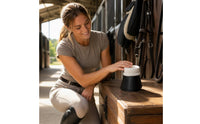 Shock-Absorbing Horse Leg Boots Wear-Resistant Horse Protection Boots PU Leather Equine Leg Wraps Faux Sheepskin Horse Athletic Gear