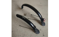 2 Pieces Cycle Mudguard Set Glossy Folding Bike Mudguard Universal Bike Fenders Set for Commuters