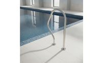 Stainless Steel Pool Handrail Floor-Mount Swimming Pool Handrail Rustproof Hardware Heavy-Duty for Swimmers
