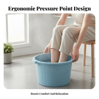 Massage Bumps Plastic Foot Bath Tub Portable Handles Foot Bath Basin Nordic Aesthetic for Home Spa, Bathroom, Living Room