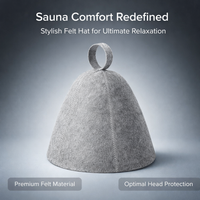 Sauna Hat for Women and Men with Lightweight Felt Material for Infrared Heat Protection, Moisture Absorbent Cap for Home Spa Sessions