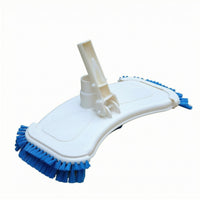 Blue Bristles Brush-Lined Pool Vacuum Head Thickened Plastic Pool Vacuum Head with Side Brushes