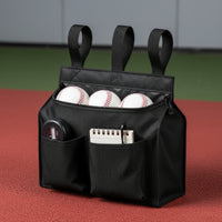 Baseball Umpire Bag Soft Body Umpire Ball Bag Black for Sports Field