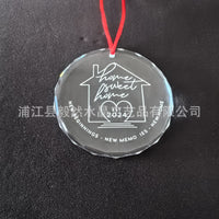 跨境-圣诞节水晶挂牌玻璃挂件-圣诞树吊挂装饰品批发欧式圣诞装饰